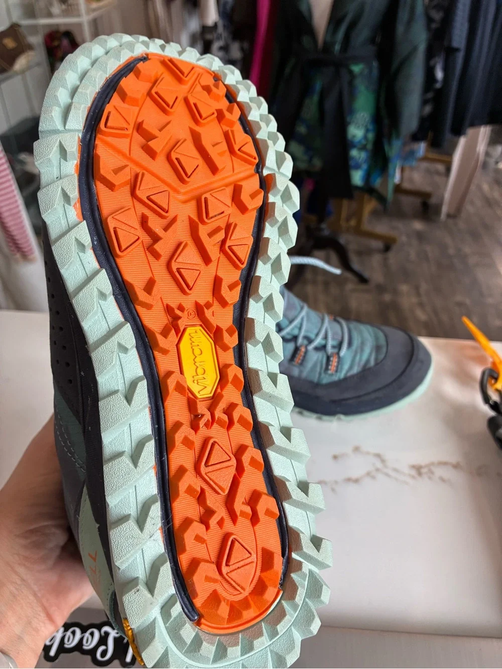 Merrell antora Teal and Gray Insulated Waterproof Winter hiking sneaker Boots